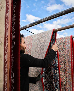 خشک کردن قالی در قالیشویی ولنجک 
